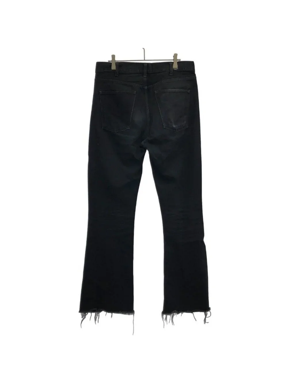 Celine Dylan Cutoff Boots Cut Denim Pants Black